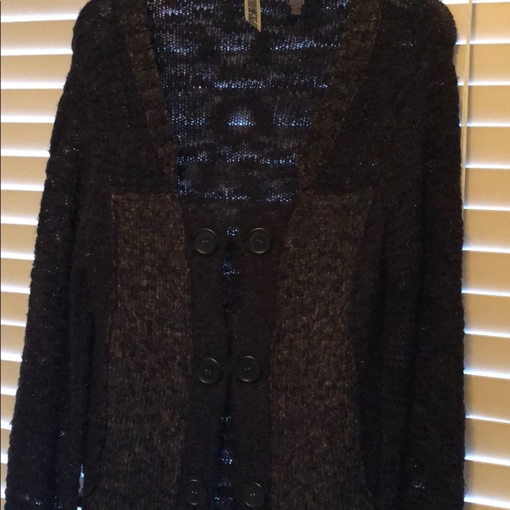 Brown Sweater/Cardigan w shimmer - the Buckle